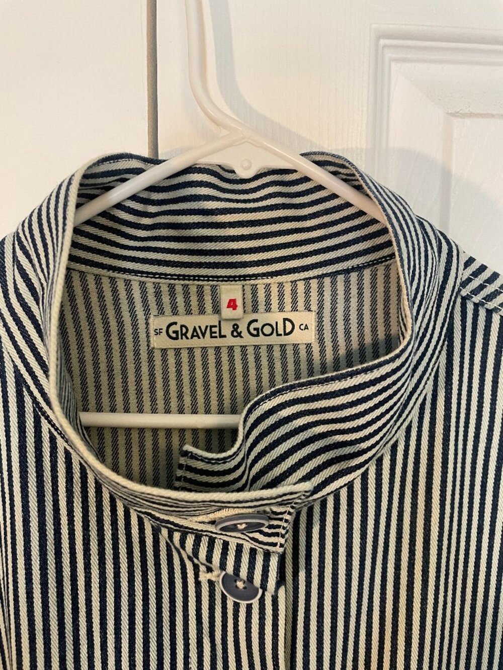 Gravel & Gold - Marram Jacket / Chore Coat - Conductor Stripe - Picture 6 of 10